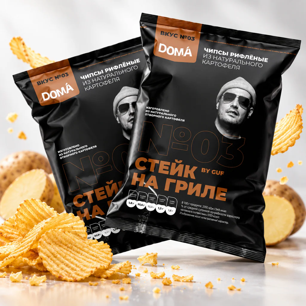 Чипсы DOMA Стейк на гриле 70г 1/12 (Россия)