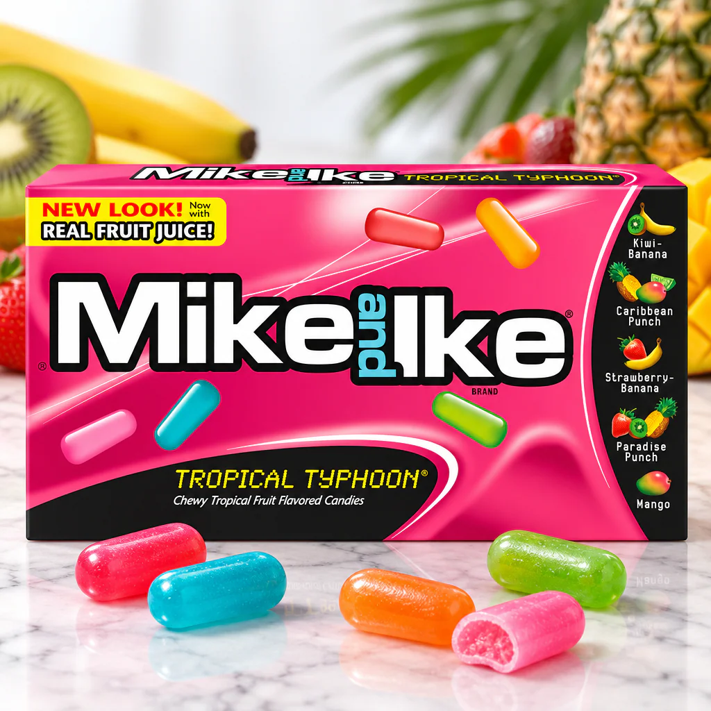 Конфеты жевательные Mike and Ike Tropical Typhoon тропический тайфун 120г 1/12 (США)