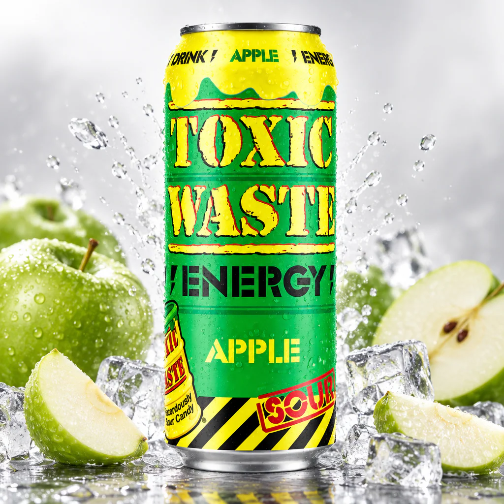 Напиток энергетический Toxic Waste Energy Sour Apple со вкусом яблока (кислый) 500мл 1/12 (США)