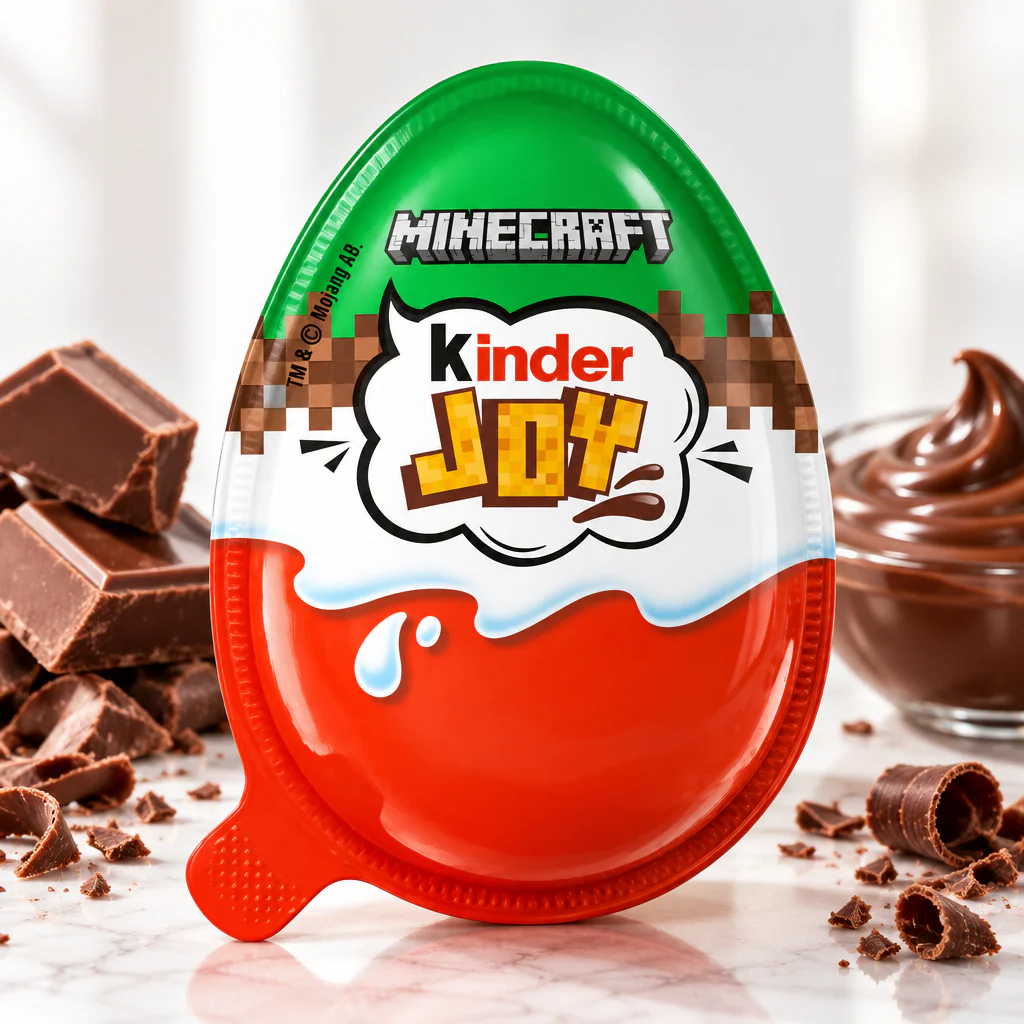 Шоколадное яйцо Kinder Joy Minecraft 20г 1/24 (Польша)