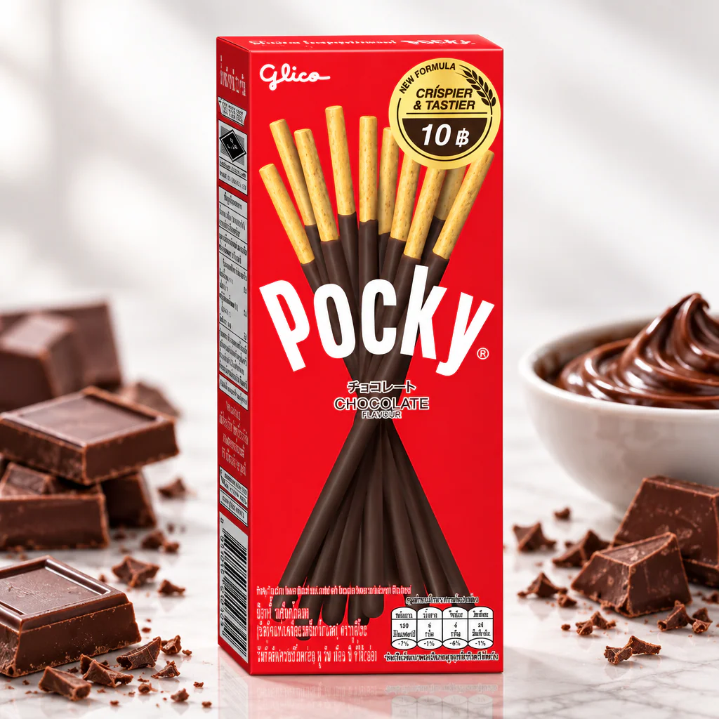 Палочки бисквитные Pocky Chocolate со вкусом шоколада 22г 1/10 (Тайланд)