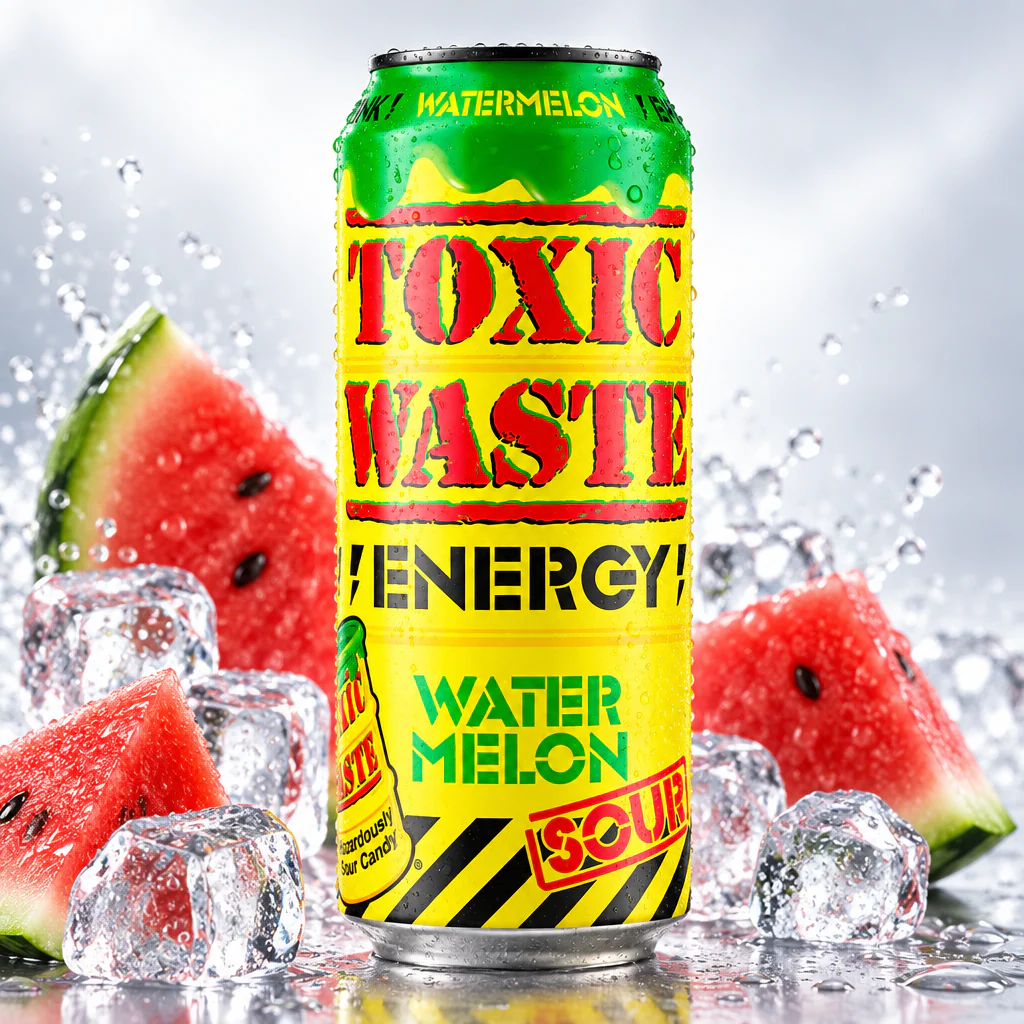 Напиток энергетический Toxic Waste Energy Sour Watermelon со вкусом арбуза (кислый) 500мл 1/12 (США)
