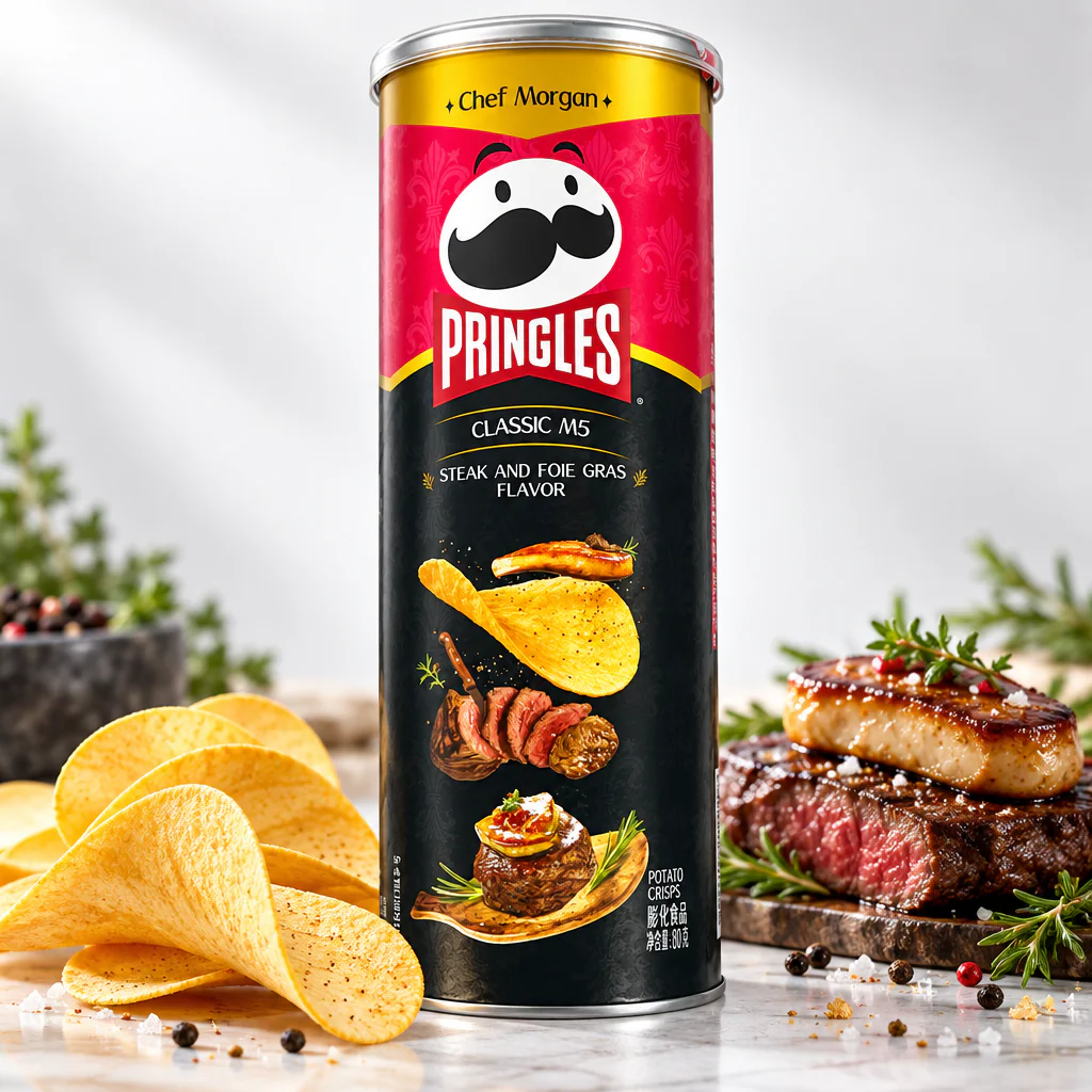Чипсы Pringles Classic M5 steak and foie gras со вкусом стейка и фуа-гра 80г 1/24 (Китай)