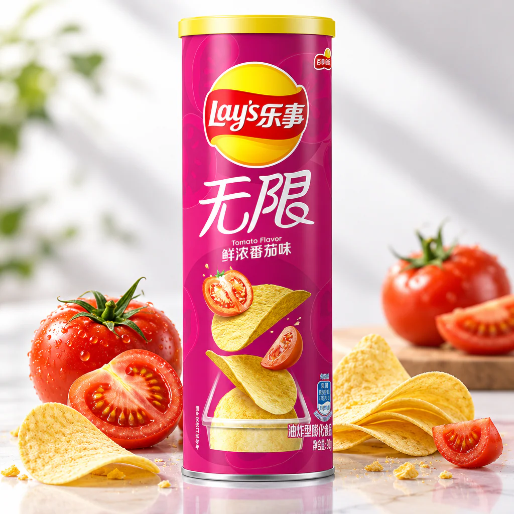 Чипсы Lay's STAX Tomato с томатным вкусом 90г 1/24 (Китай)