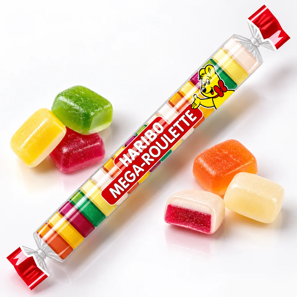 Мармелад жевательный Haribo Mega Roulette Fruit со вкусом фруктов 45г 1/40