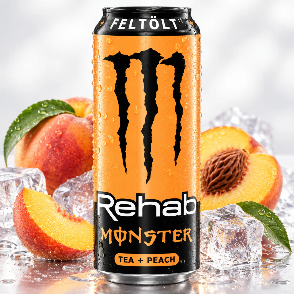 Напиток энергетический Monster Rehab Peach Tea со вкусом персика 458мл 1/24 (США)