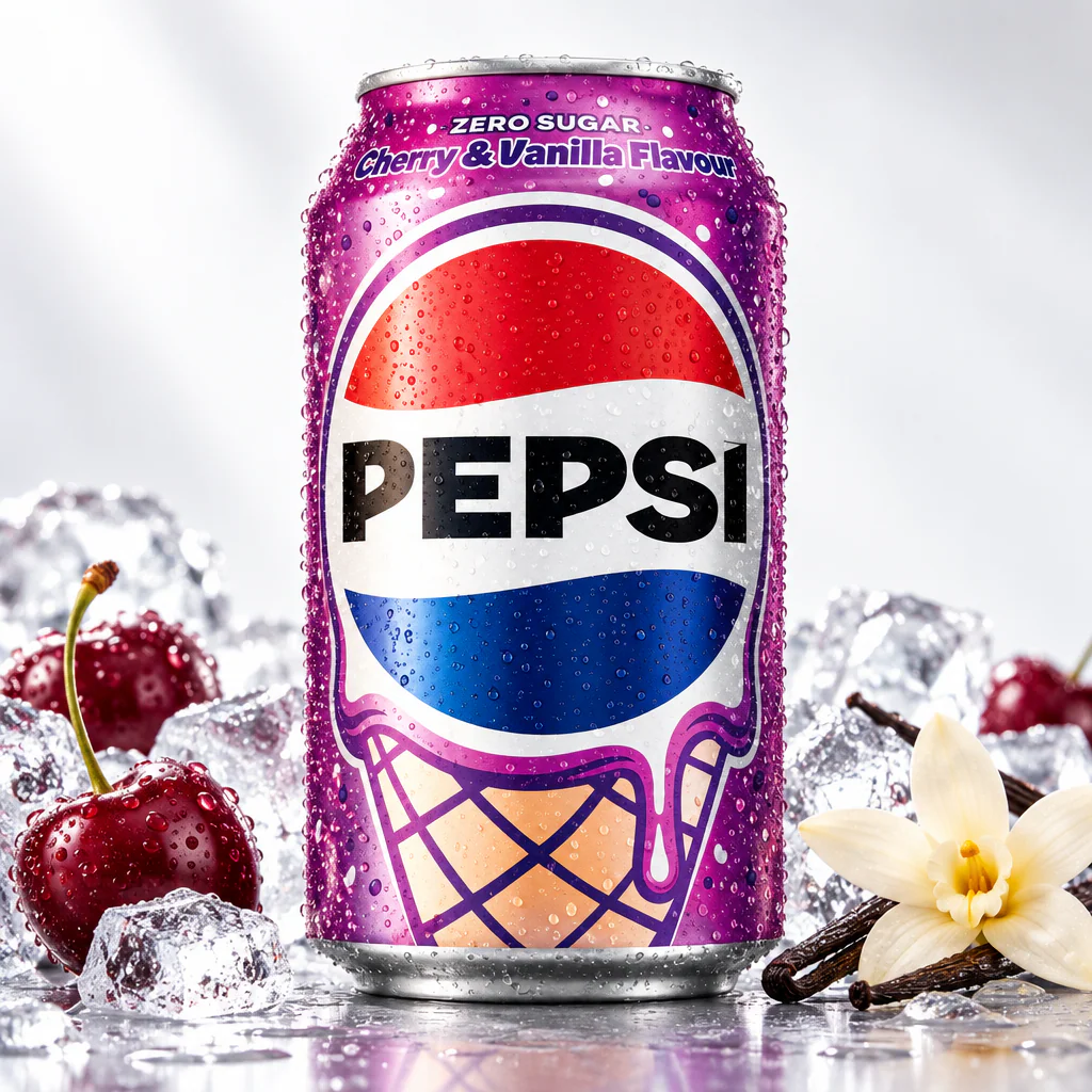 Напиток газированный Pepsi Cherry&Vanilla Zero Sugar 330мл 1/24 (Великобритания)