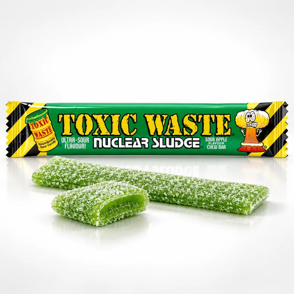 Конфеты кислые жевательные Toxic Nuclear Sludge Sour Apple со вкусом яблока 20г 1/50 (США)