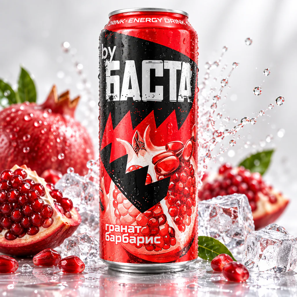 Напиток энергетический By Баста гранат-барбарис 450мл 1/12 (Россия)