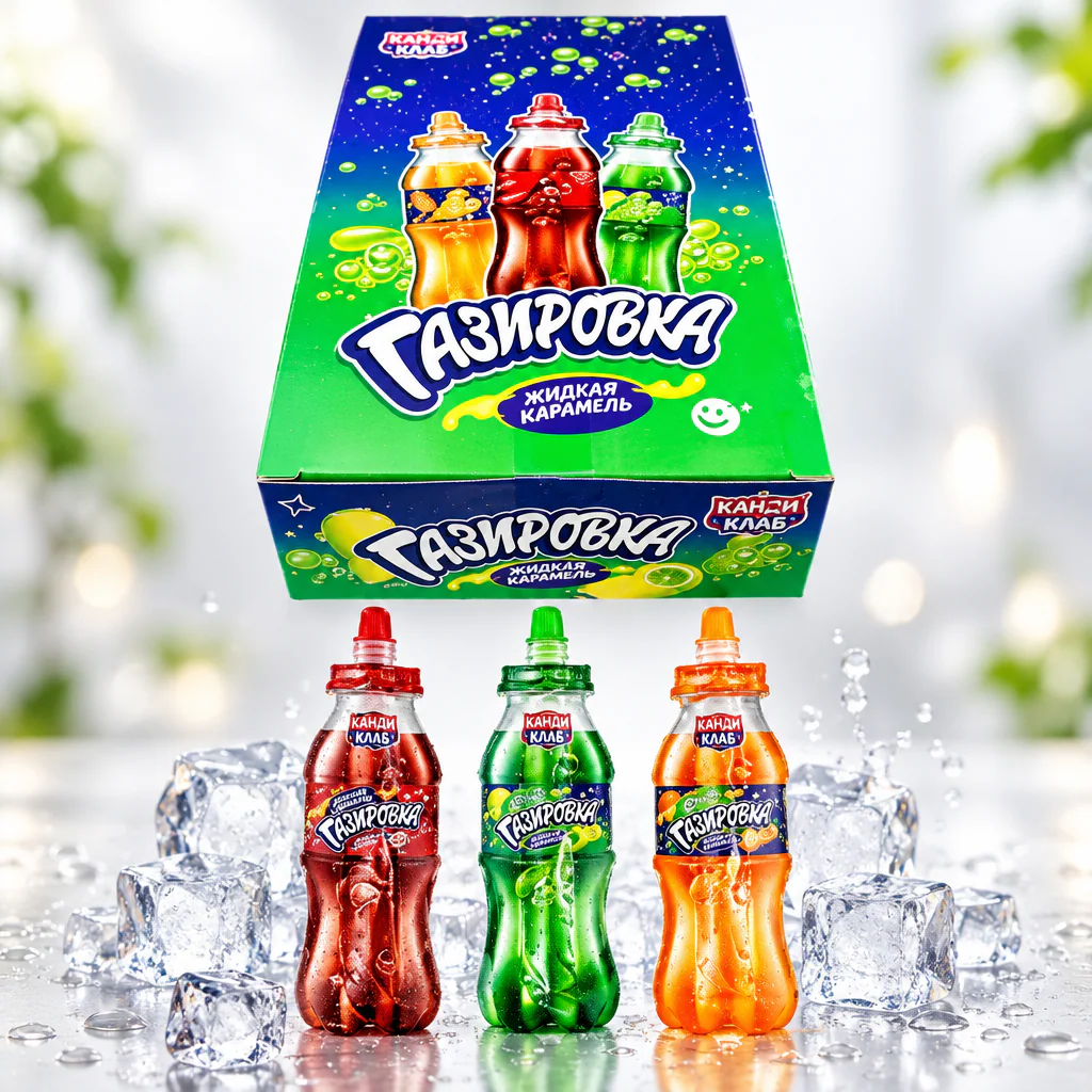 Карамель жидкая "Газировка" ассорти 20г 1/24
