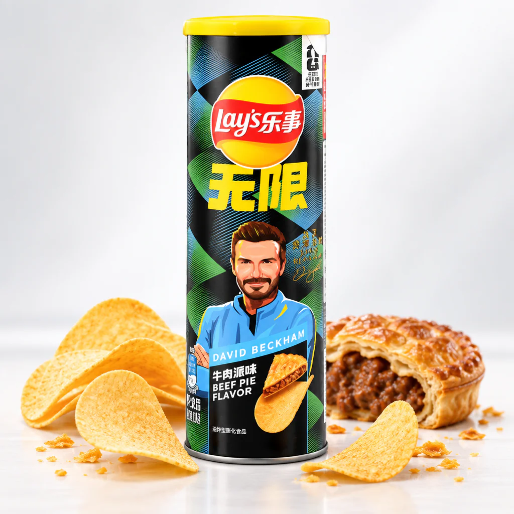 Чипсы Lay's David Beckham UTC NPC FIFA Beef Pie со вкусом мясного пирога 90г 1/24