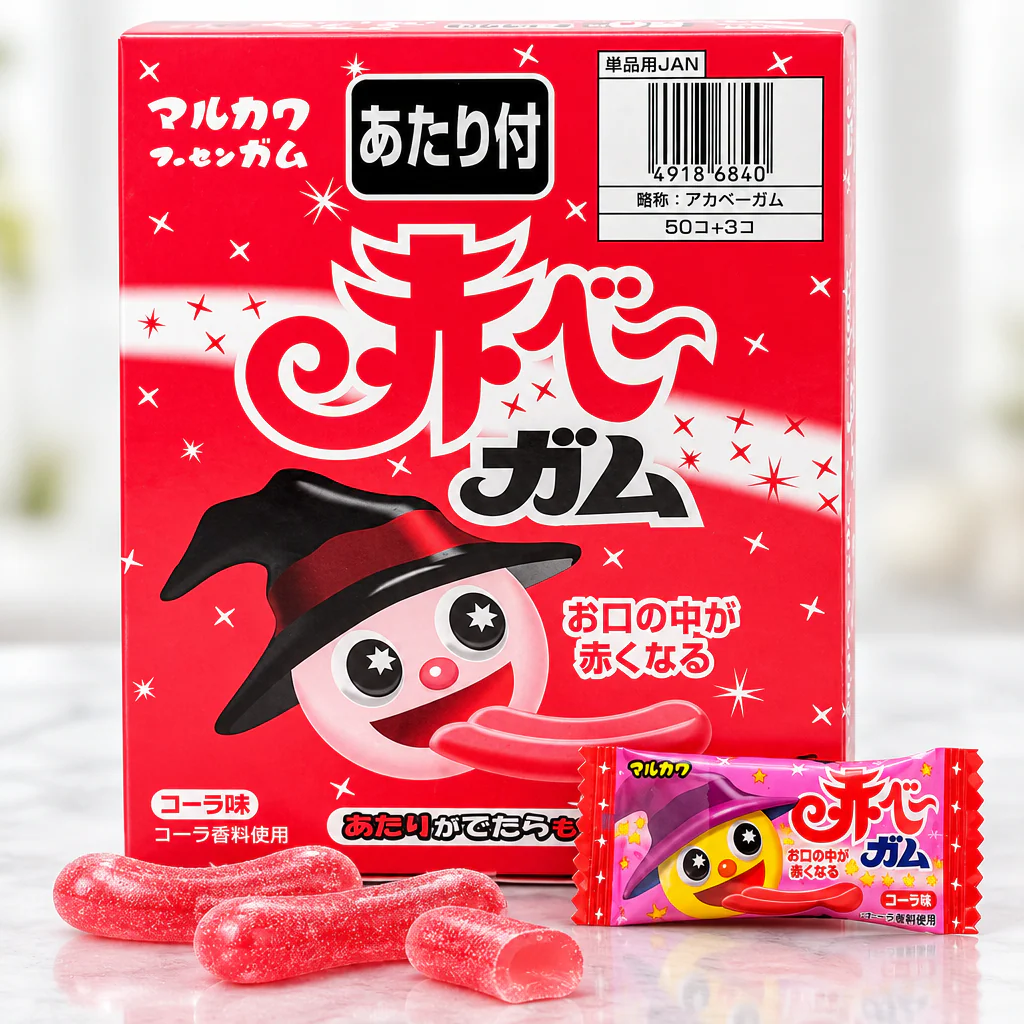 Жевательная резинка Marukawa Red Gum Cola (красная) 4,3г 1/50