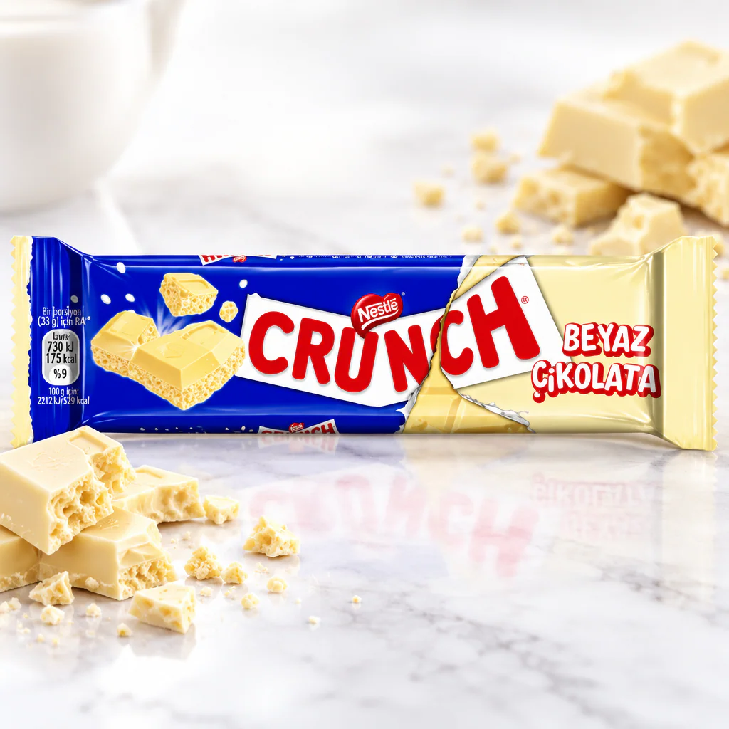 Шоколадный батончик Nestle Crunch в белом шоколаде 31,5г 1/30 (Турция)
