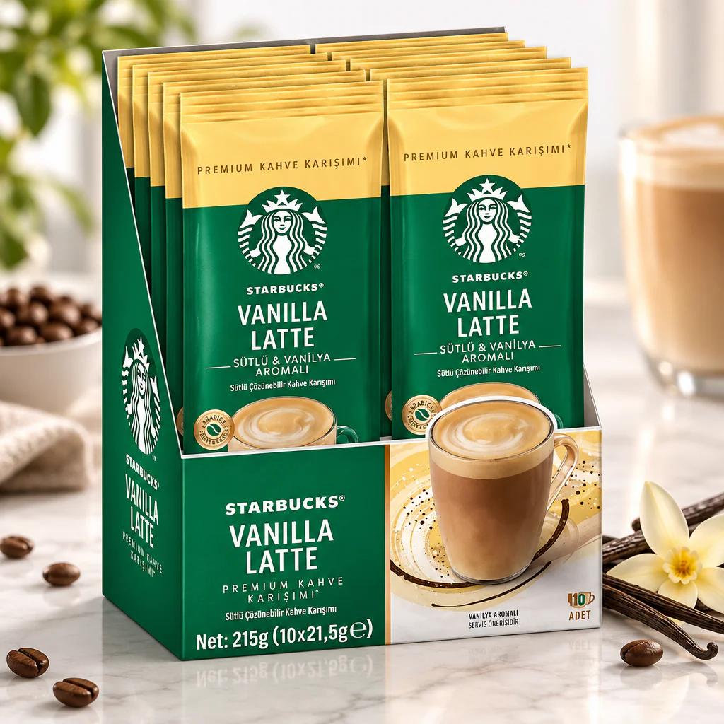Кофе растворимый Starbucks Vanilla Latte 18г 1/10 (Турция)
