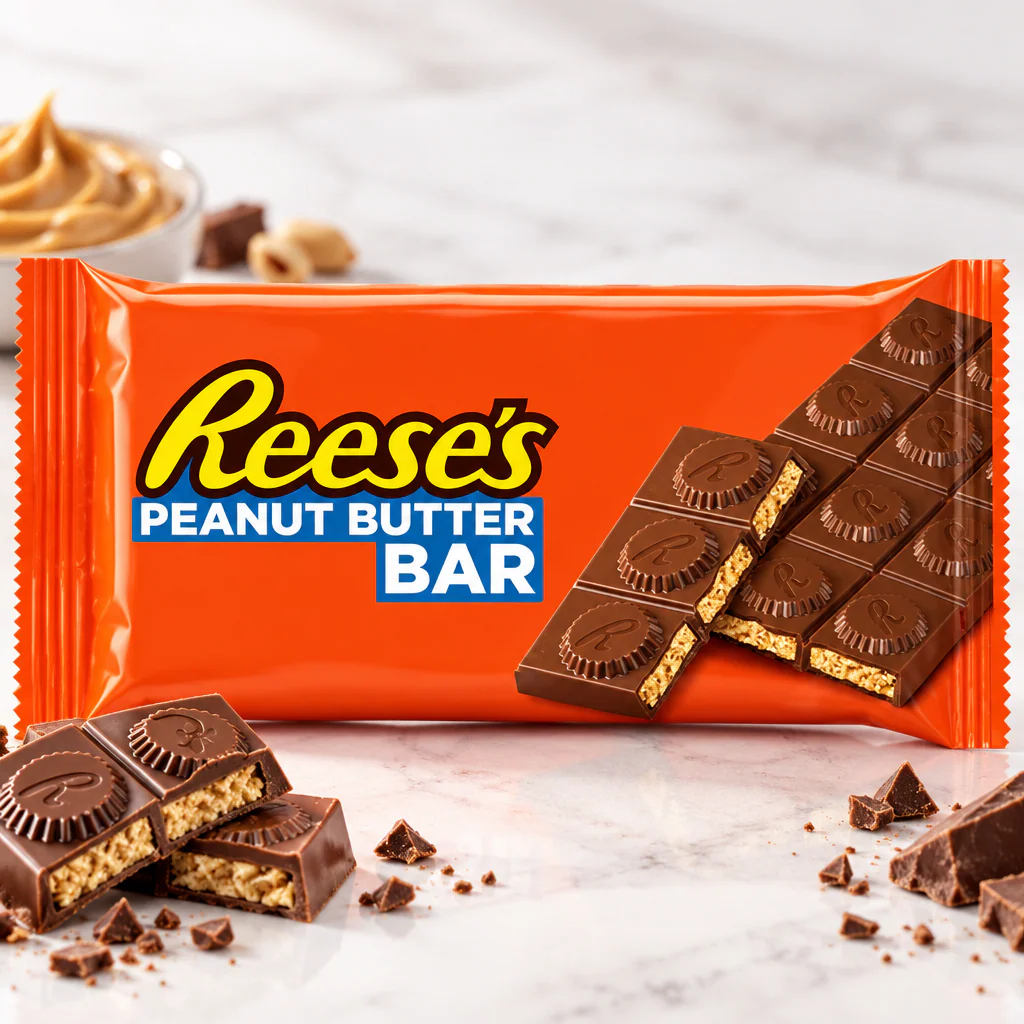 Шоколадная плитка Reese's Peanut Butter Bar с арахисовым маслом 90г 1/16