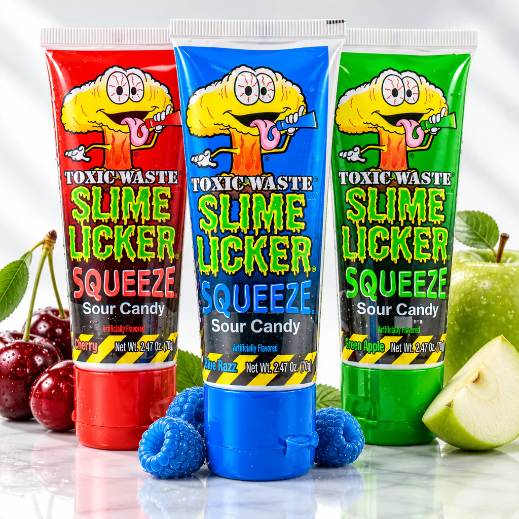 Конфета жидкая Toxic Waste Slim Licker Squeeze MIX 70г 1/12 (США)