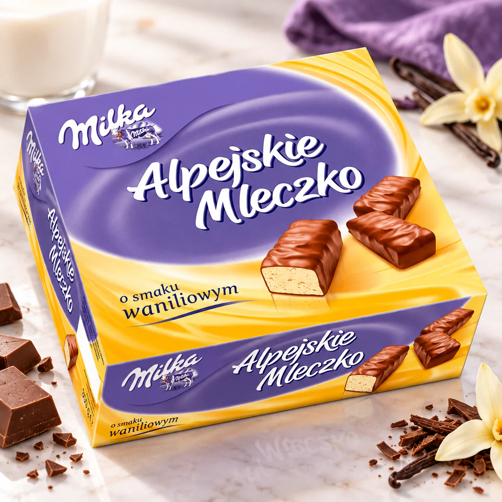 Шоколадные конфеты Milka Alpejskie Mleczko Choco с ванильной начинкой 330г 1/8