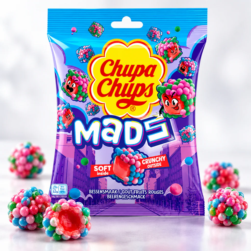 Мармелад жевательный Chupa Chups Mads Berries 45г 1/12 (Индонезия)
