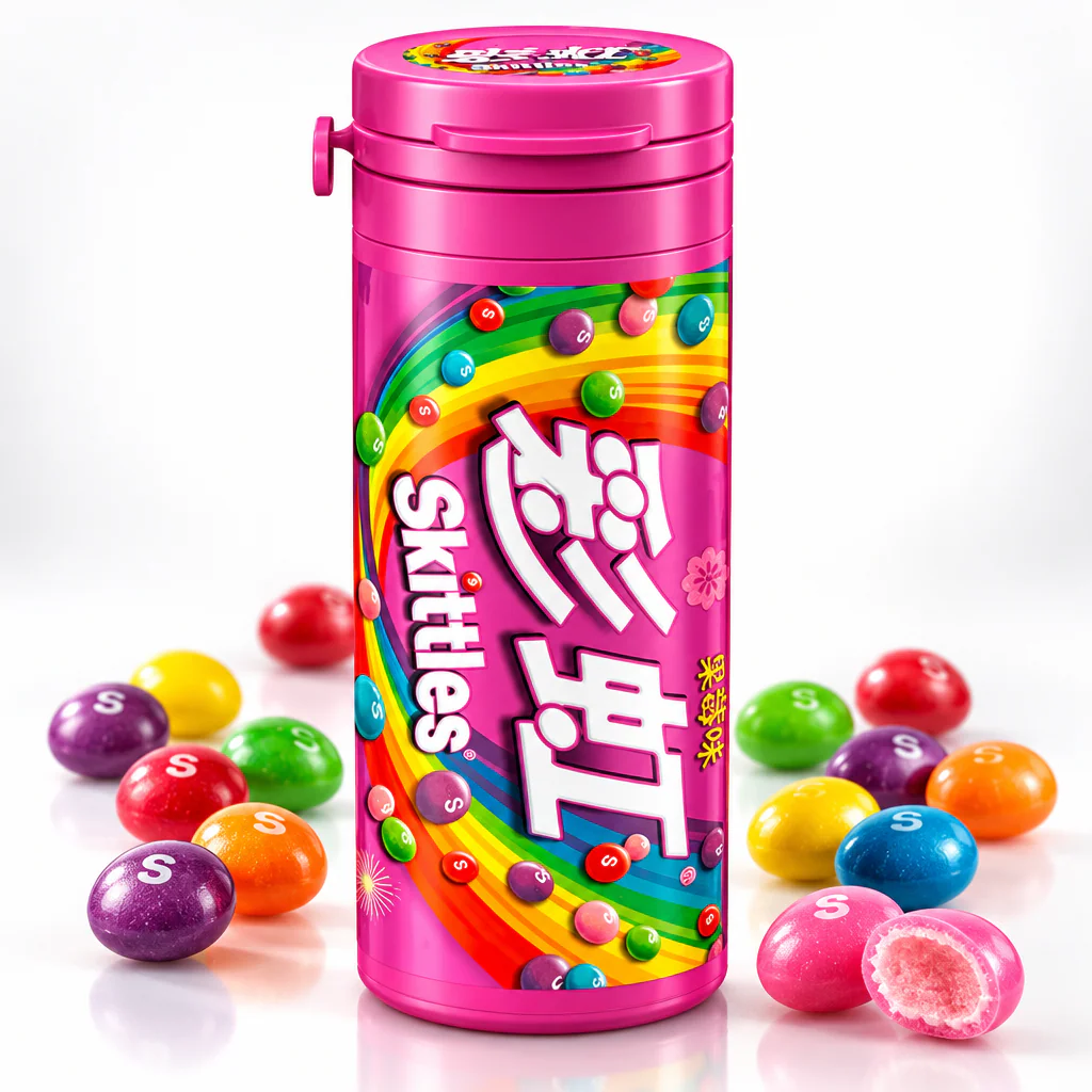 Жевательная конфета Skittles Berry со вкусом лесных ягод (банка фиолет) 30г 1/12