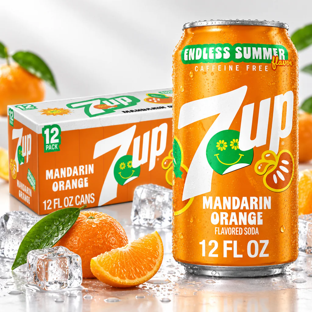 Газированный напиток 7UP Mandarin Orange 355мл 1/12 (США)