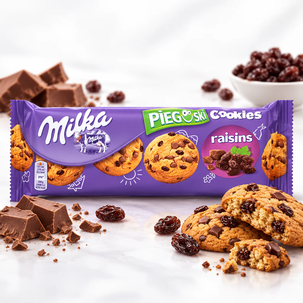 Печенье Milka Cookies Raisins с изюмом 135г 1/24 (Польша)