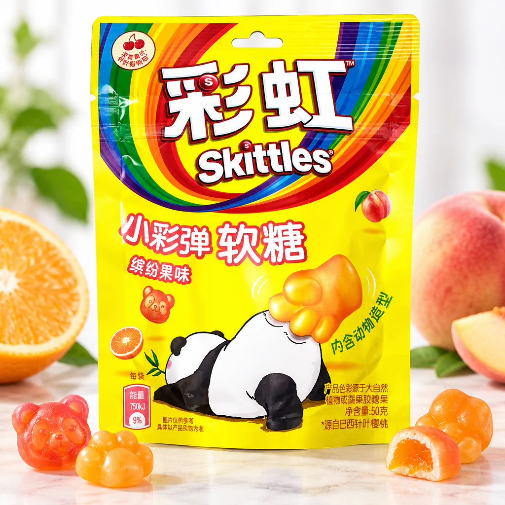 Жевательный мармелад Skittles Mixed Fruit со вкусом фруктов (жёлтый) 50г 1/8