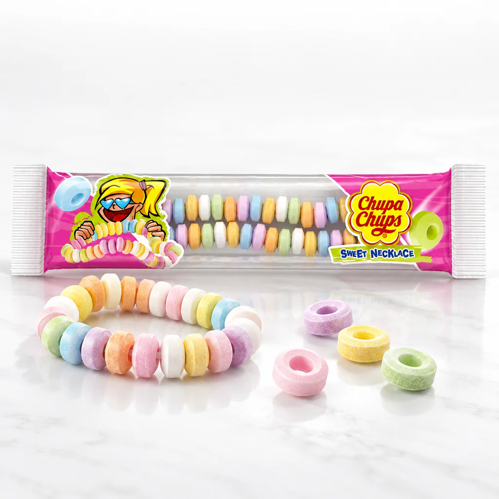 Жевательные конфеты Chupa Chups Sweet Necklace БУСЫ 14,7г 1/24 (Польша)