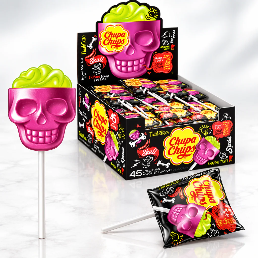 Леденец на палочке Chupa Chups Skull Display ЧЕРЕП 15г 1/45