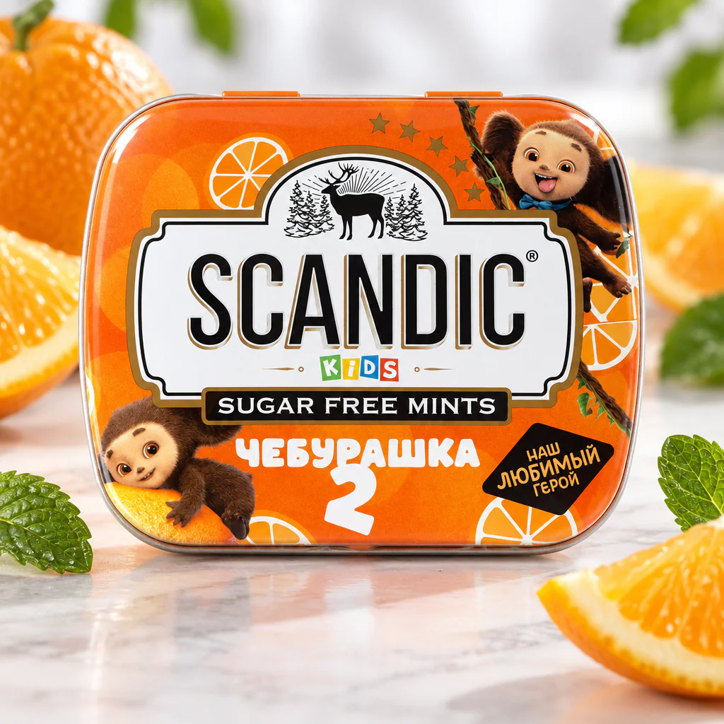 Конфеты SCANDIC со вкусом апельсина 14г 1/18 (Россия)