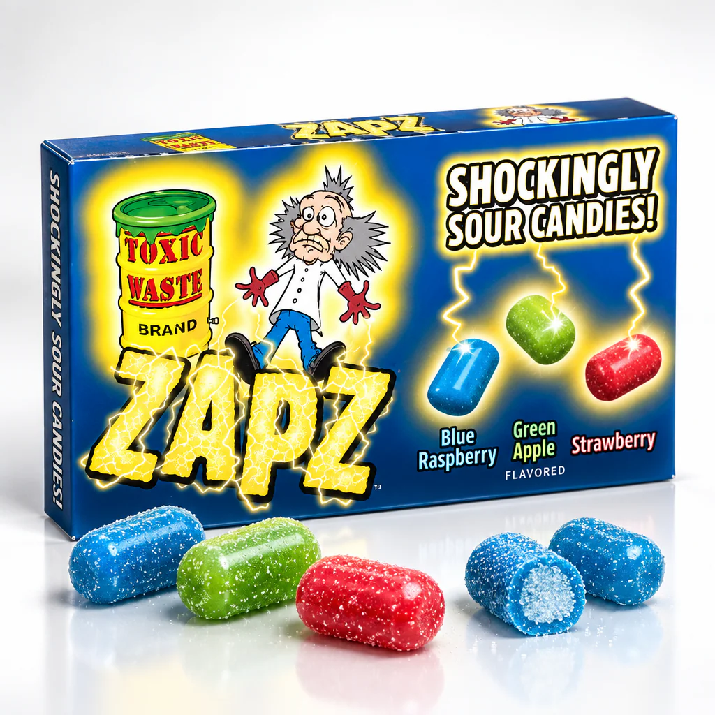 Мармелад Toxic Waste Zapz Theatre Box Шипучие 85г 1/12