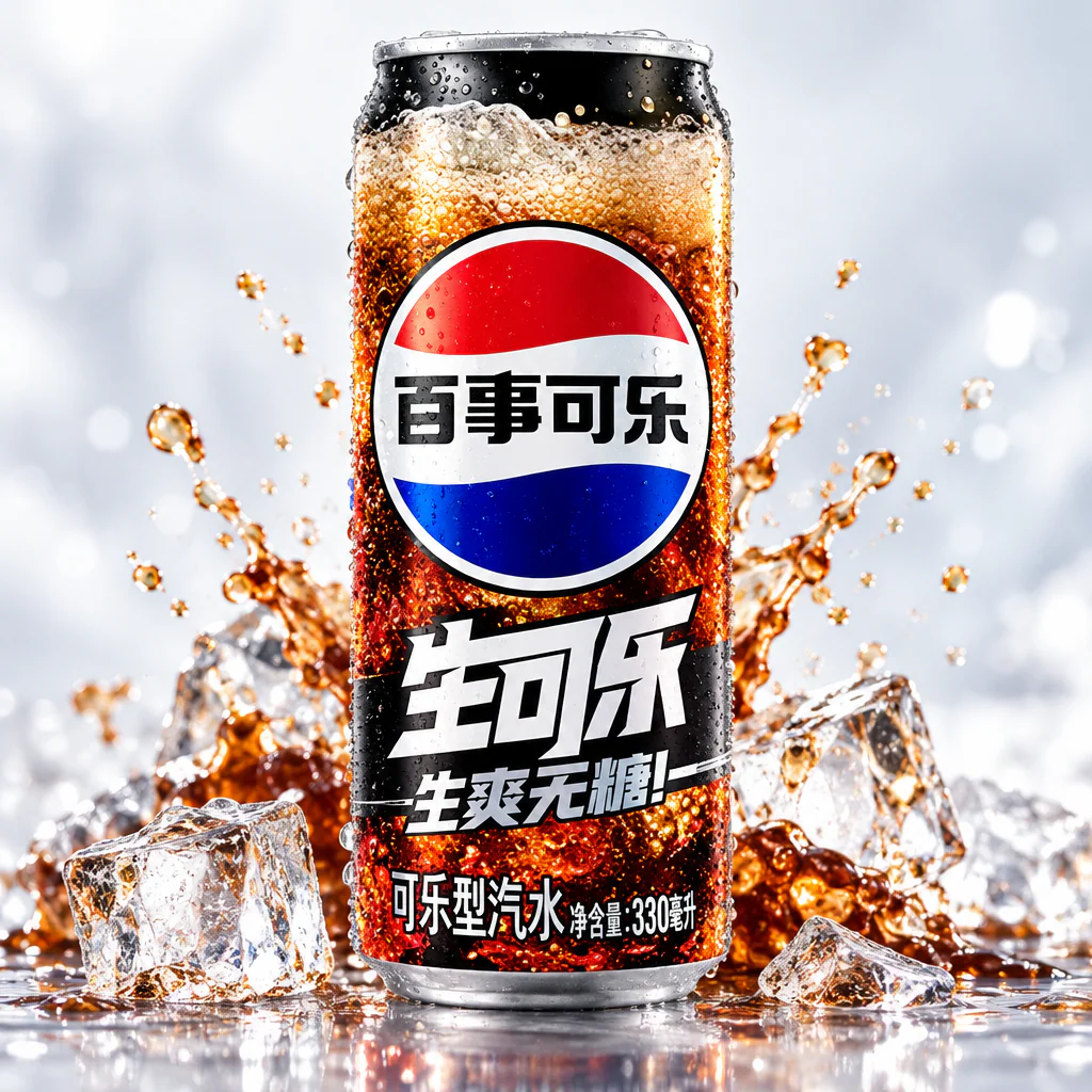 Напиток газированный Pepsi Free Sugar Raw органический вкус без сахара (тонкая банка) 330мл 1/12 (Китай)