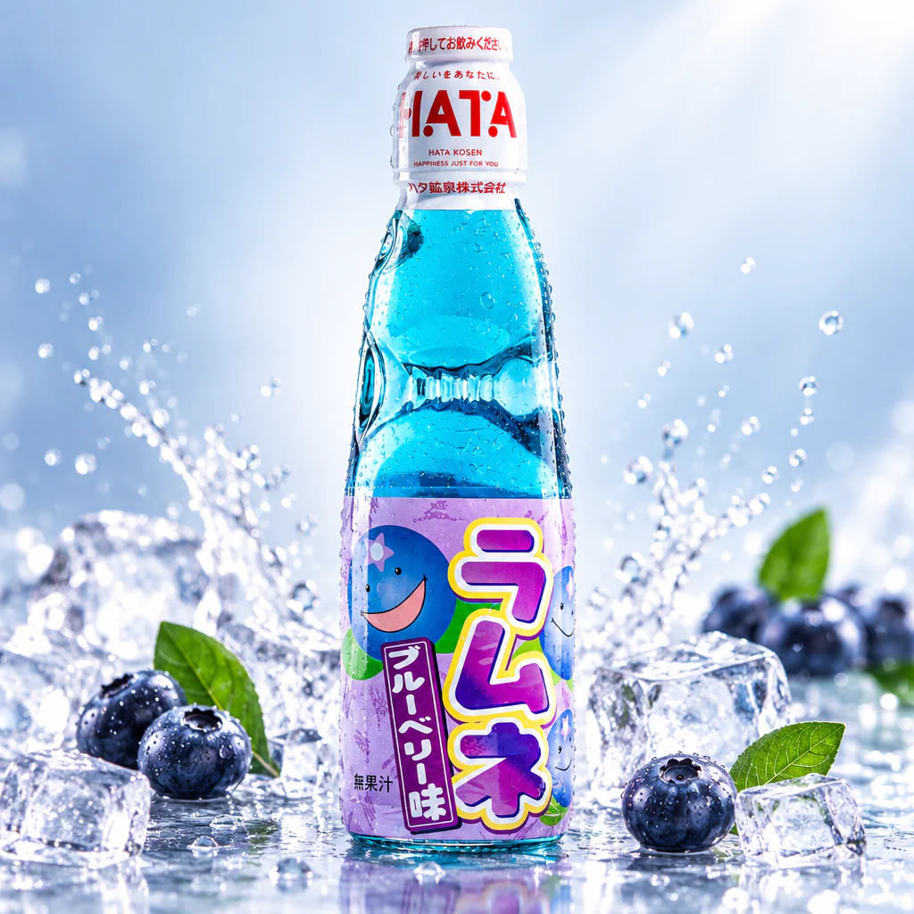 Напиток газированный HATA KOSEN со вкусом голубики 200мл 1/30 (Япония)
