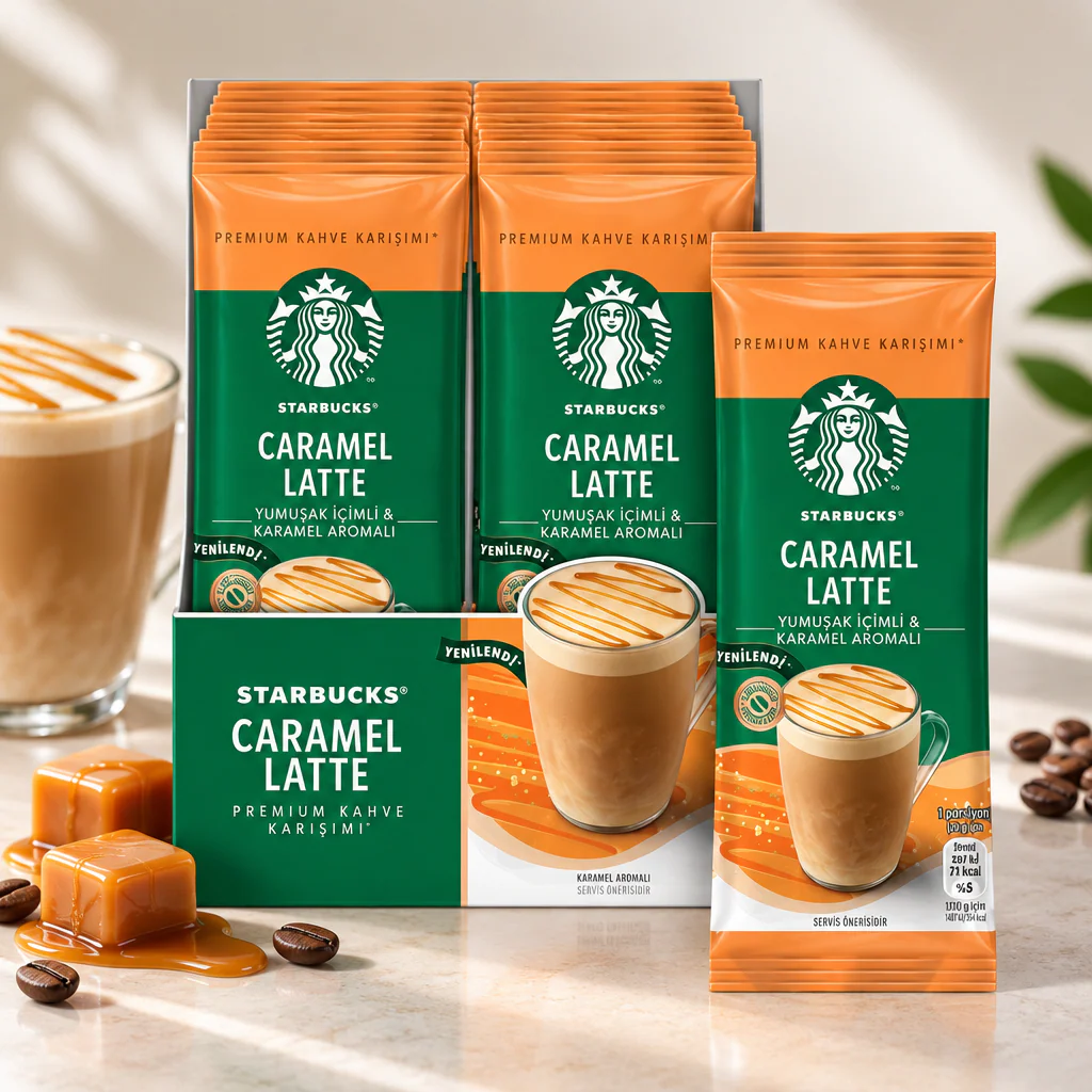 Кофе растворимый Starbucks Caramel Latte 18г 1/10 (Турция)