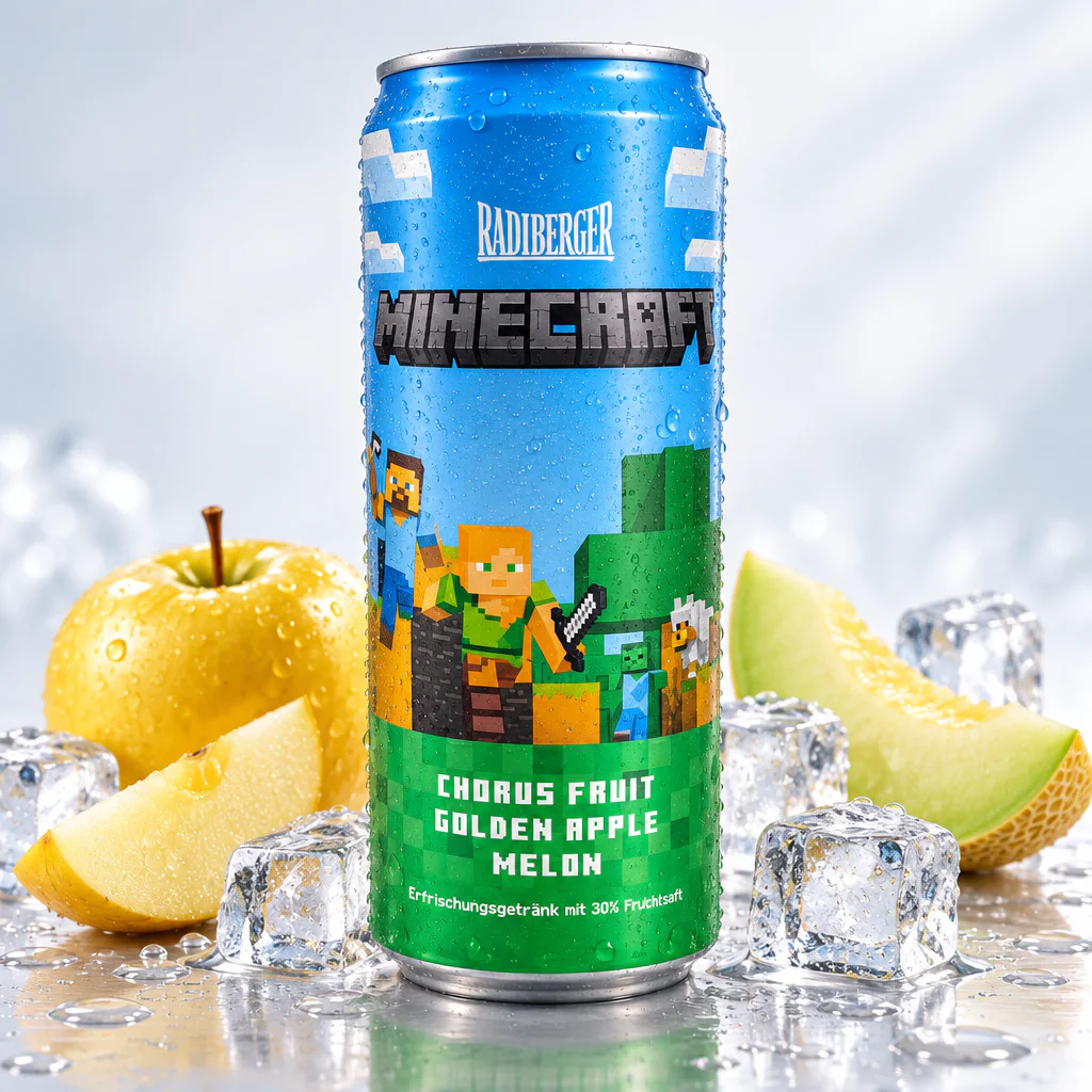 Напиток Minecraft Apple Melon со вкусом яблока и дыни 330мл 1/24 (Австрия)