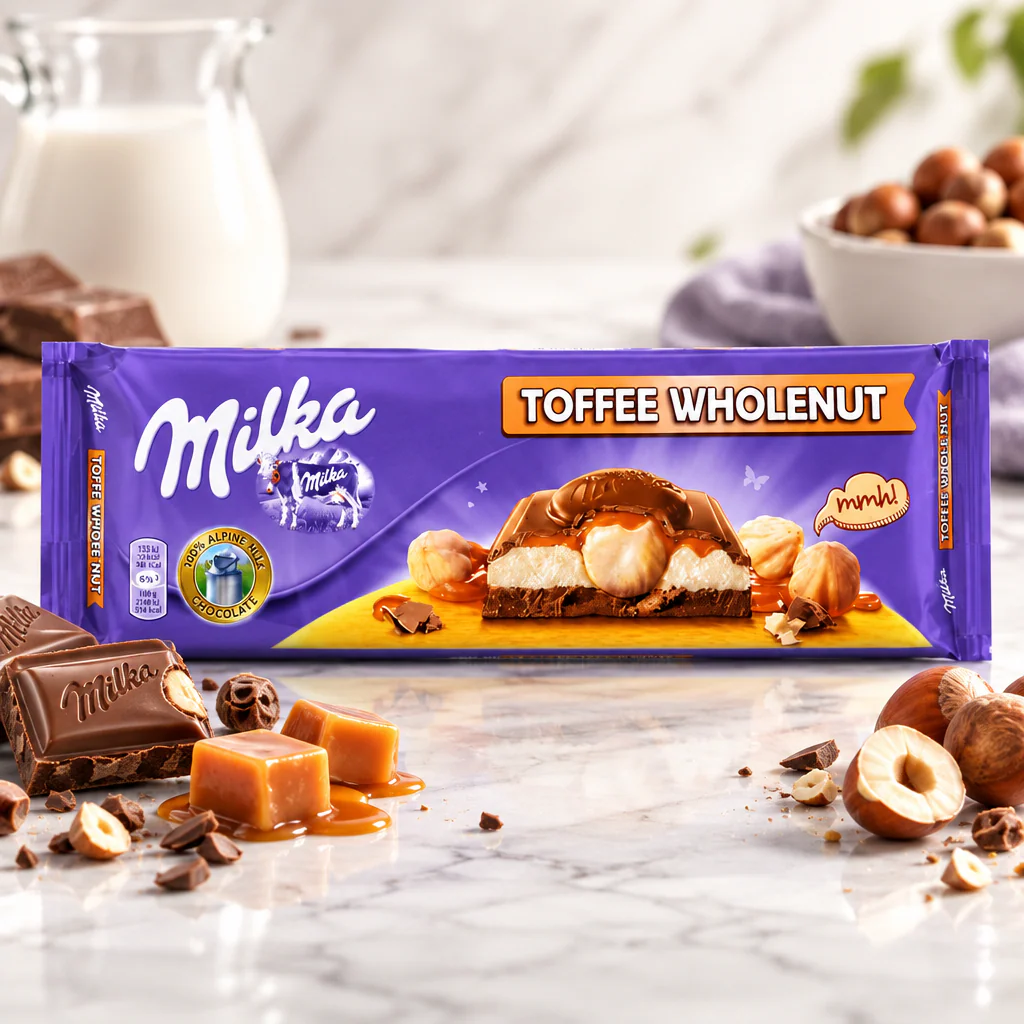 Шоколад молочный Milka MMMAX Toffee Whole Nut's 300г 1/12 (Польша)