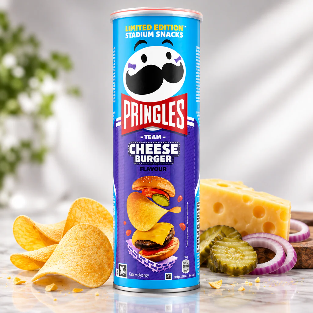 Чипсы Pringles Cheese Burger 165г 1/6 (Бельгия)