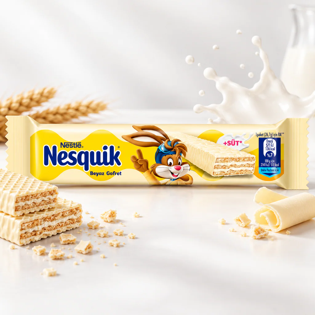 Вафли Nesquik в белом шоколаде 26,7г 1/30 (Турция)
