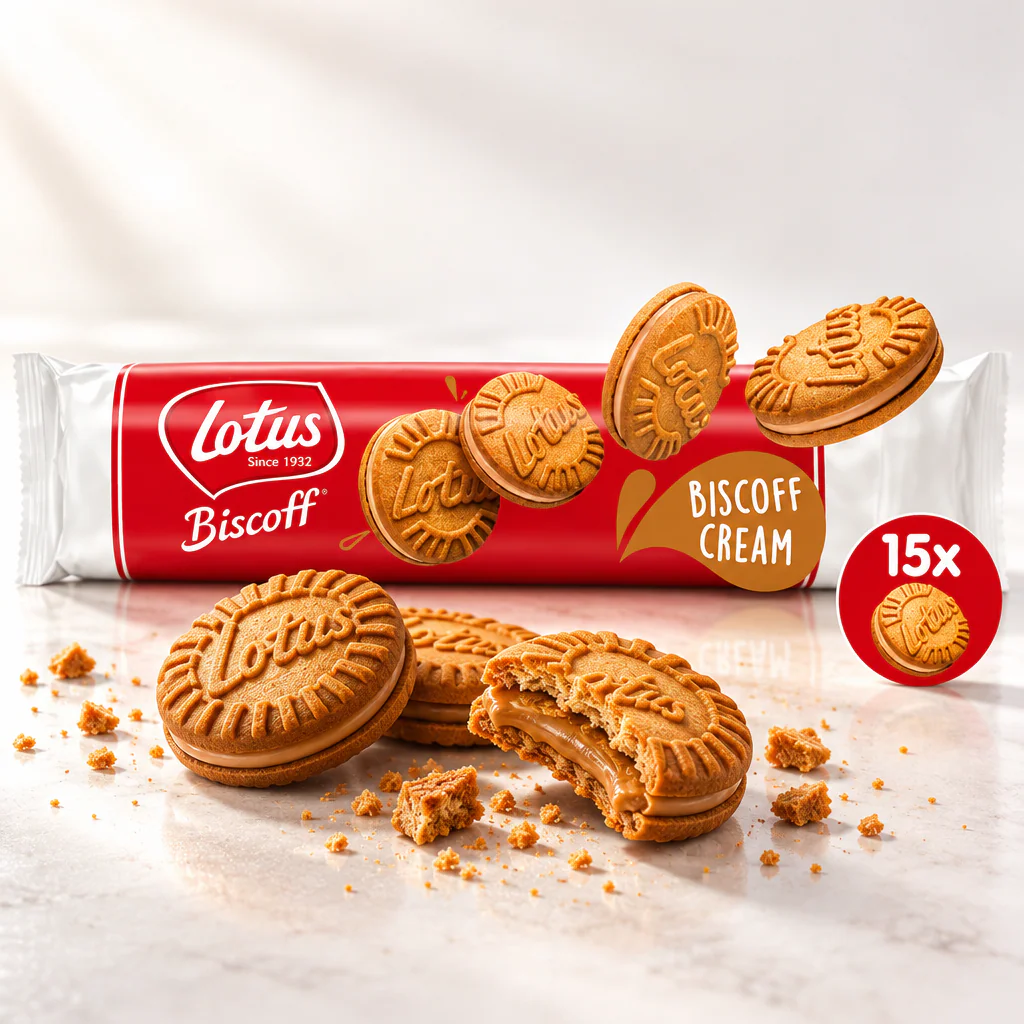 Печенье Lotus Biscoff Cream 154г 1/9 (Бельгия)