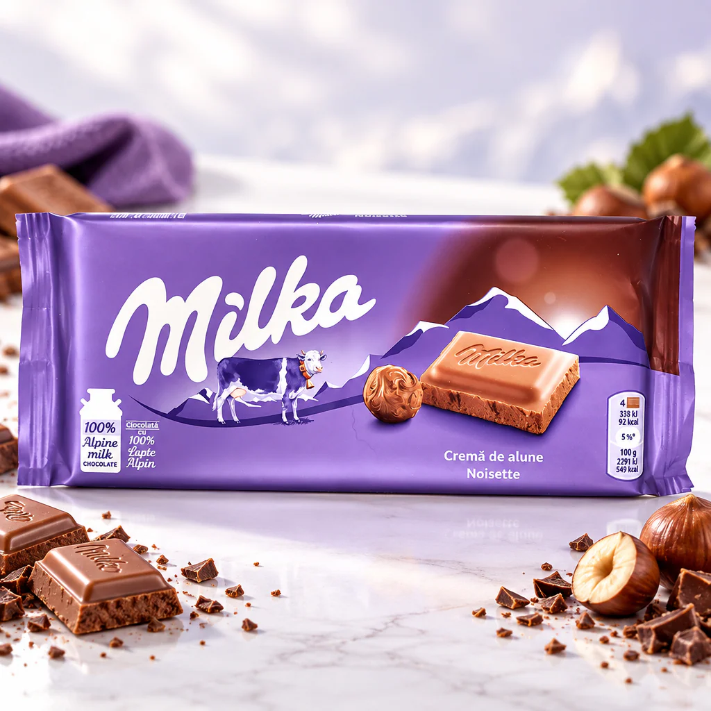 Шоколад молочный Milka Noisette 90г 1/25 (Германия)