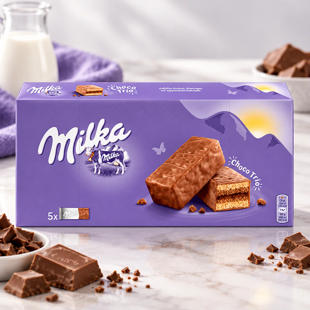 Печенье бисквитное Milka Choco Trio 150г 1/12 (Германия)