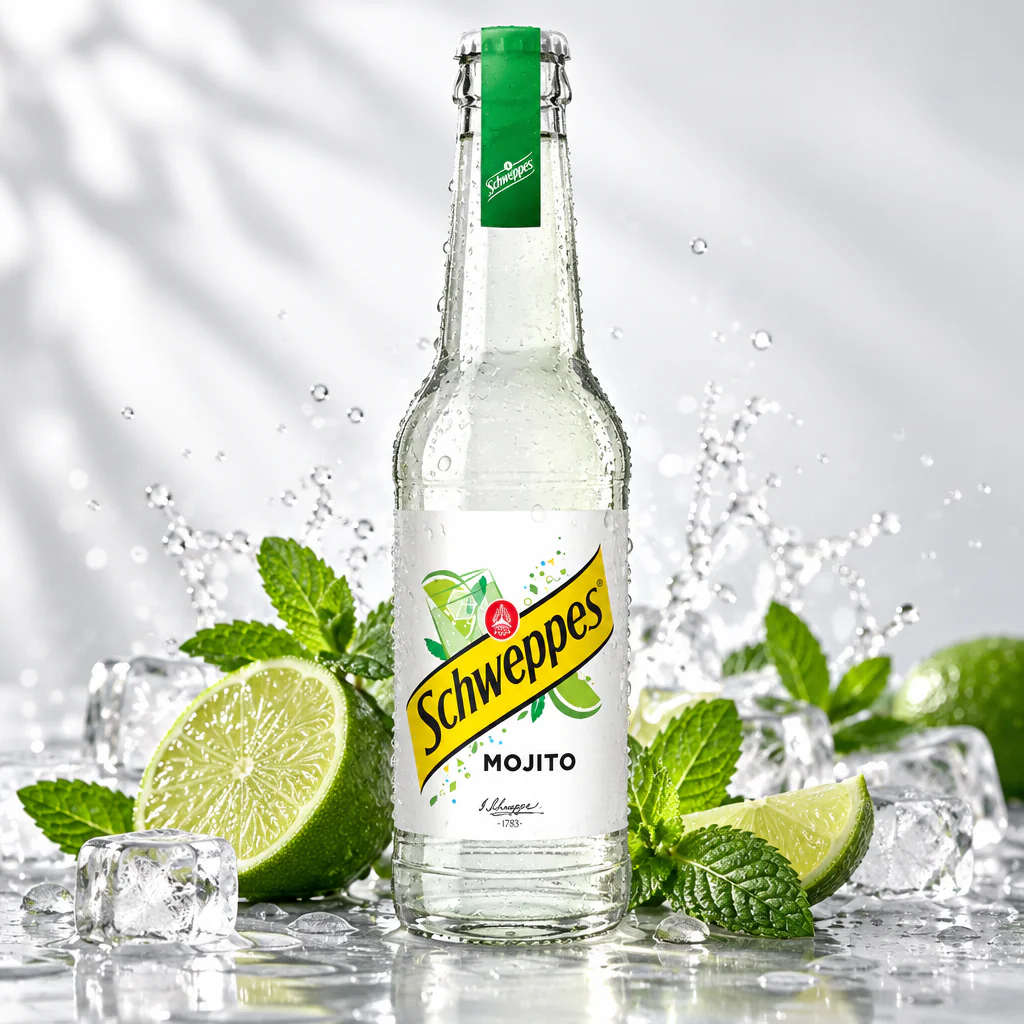 Напиток газированный Schweppes Mojito со вкусом мохито в стекле 275мл 1/12