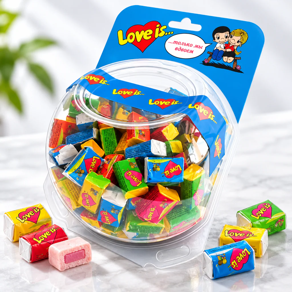 Жевательная резинка LOVE IS МИКС 4,2г (СФЕРА) 1/200 (Турция)