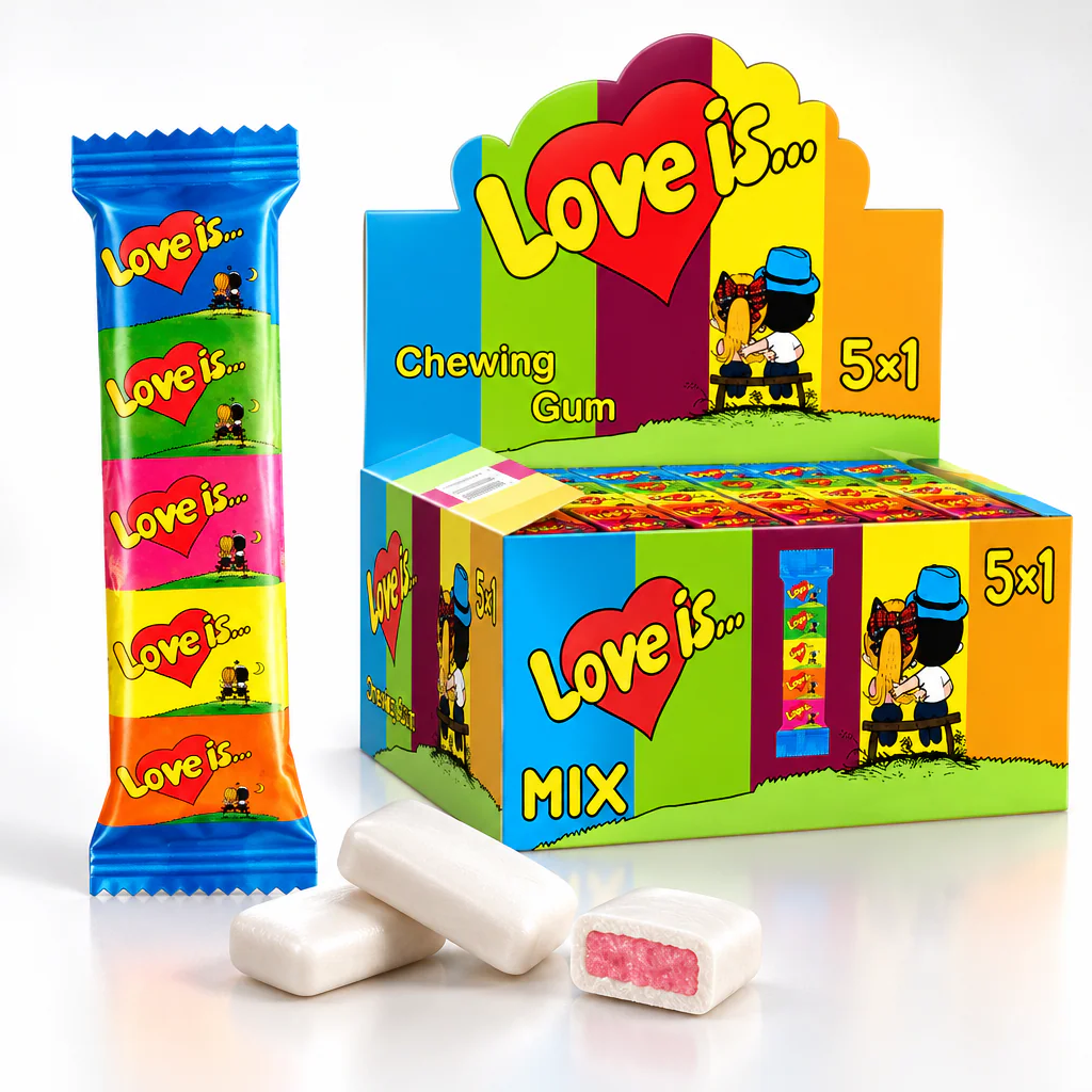 Жевательная резинка LOVE IS мини микс 21г 1/20 (Турция)