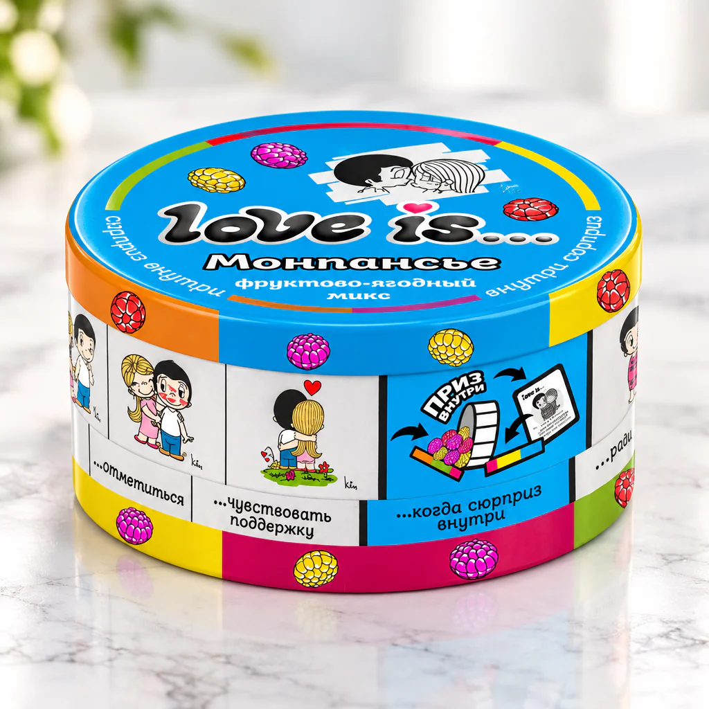 Карамель леденцовая LOVE IS монпансье фруктово-ягодный микс 60г 1/6